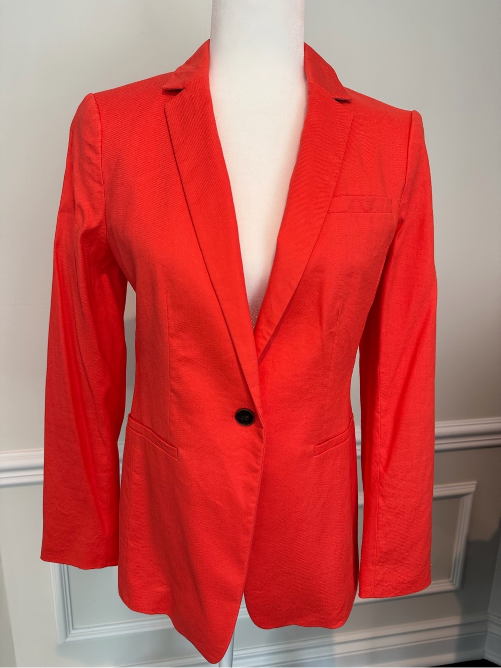 Banana Republic Bright Red Single-Button Blazer